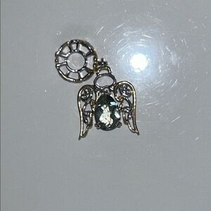 NWOT Gems En Vogue Sterling Genuine Green Amethyst Silver 14 Gold Accent Charm